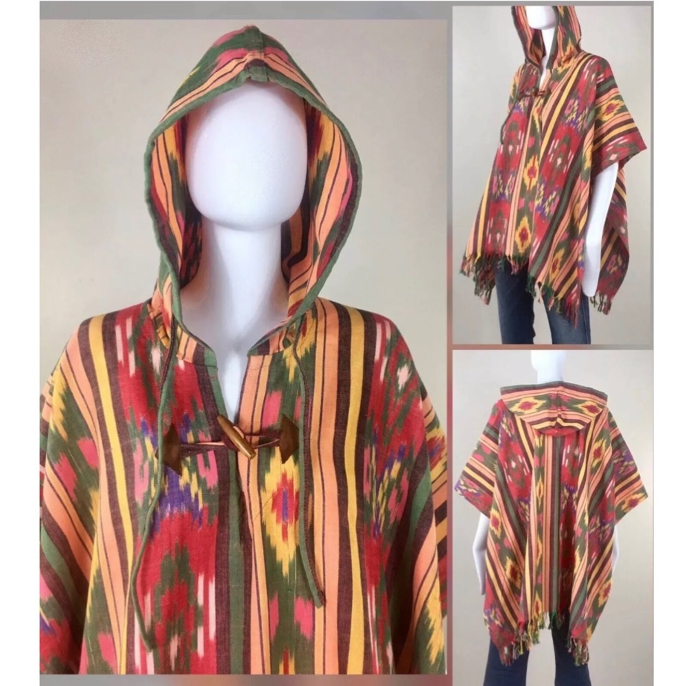 Genuine VTG Aztec Cotton Poncho